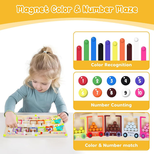 Magnetic Color Wooden Puzzle Game Board